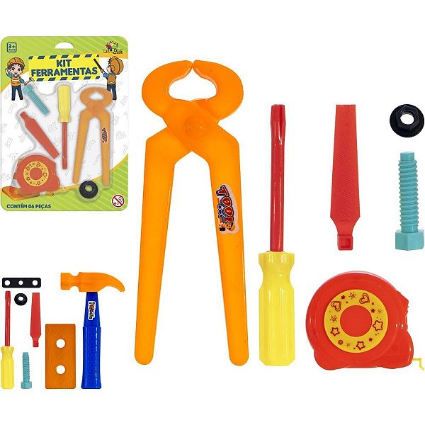 Brincando de profissoes kit ferramenta c/6pcs - art brink (unidade)