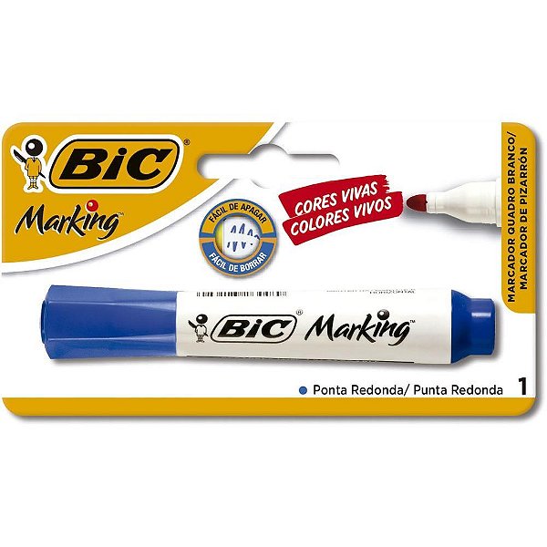 Pincel quadro branco marking recarregavel azul - bic (bl.c/01)