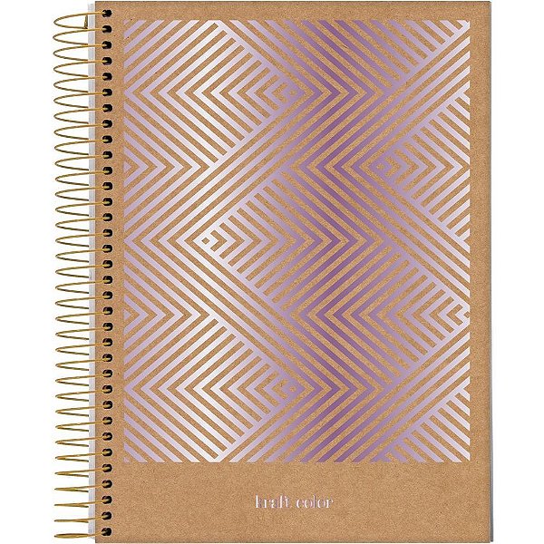 Caderno 01x1 capa dura kraft color 80fls. - jandaia (pct.c/04)
