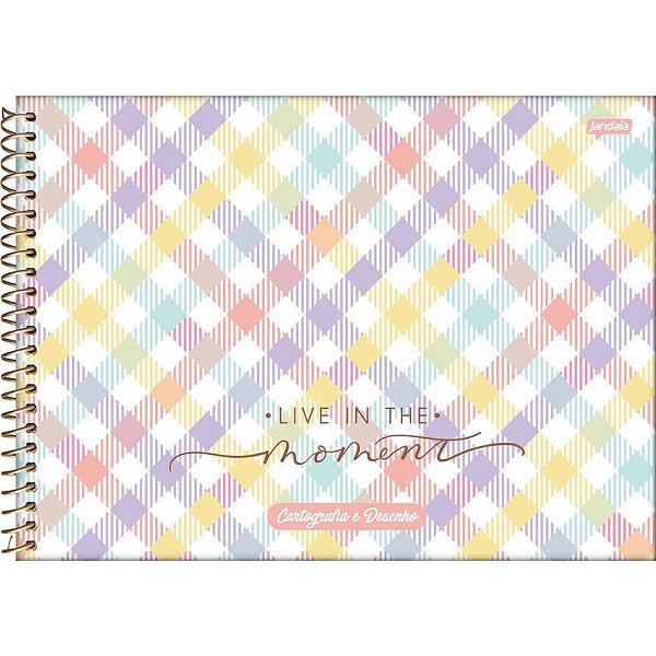 Caderno desenho univ capa dura la creme 80fls. - jandaia (pct.c/04)