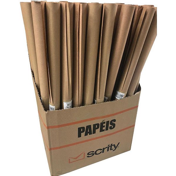 Papel kraft folha 66x96cm 80g natural c/2fls - scrity (dp.c/100)