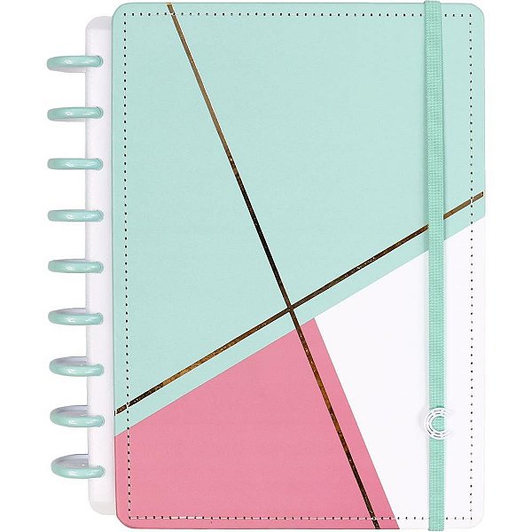 Caderno inteligente planner medio acqua glam - caderno inteligente (unidade)
