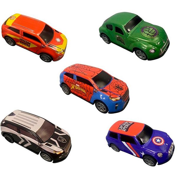 Carrinho avengers mini pull back (s) - candide (unidade)