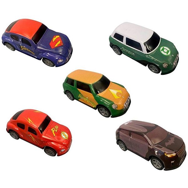 Carrinho liga da justica mini pull back - candide (pct.c/05)