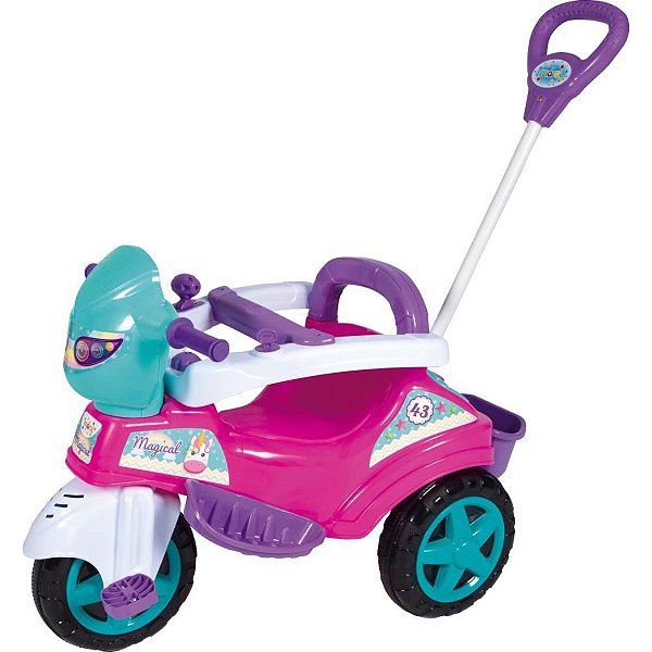 Veiculo para bebe baby city menina c/som 30kg - maral (unidade)