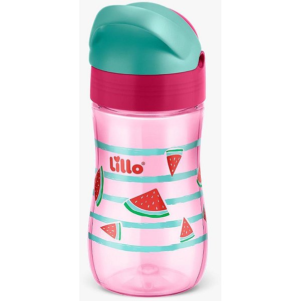 Copo treinamento evolution c/canudo 300ml rosa - lillo (unidade)