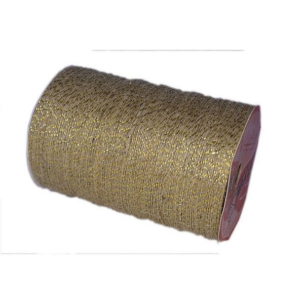 Fio de juta 1416m cru/dourado esp. 0,9mm - aramex (rolo)