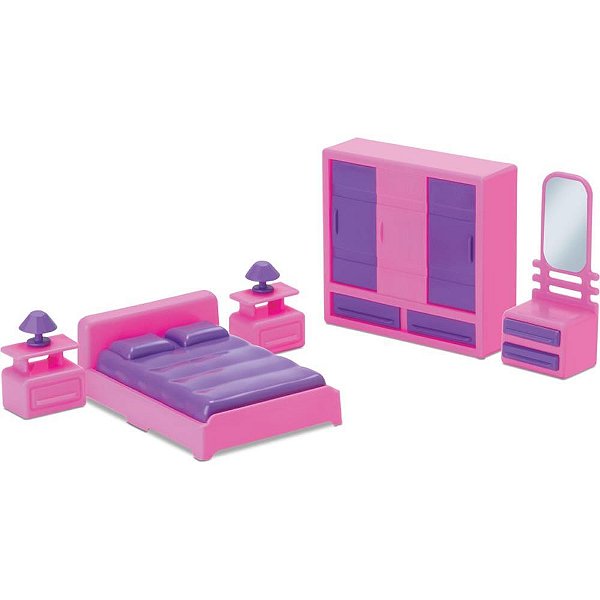 Casinha de boneca colecao judy home quarto - samba toys (unidade)