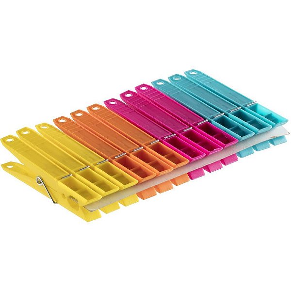 Prendedor de roupa plastico super big(s) - paramount (bl.c/12)