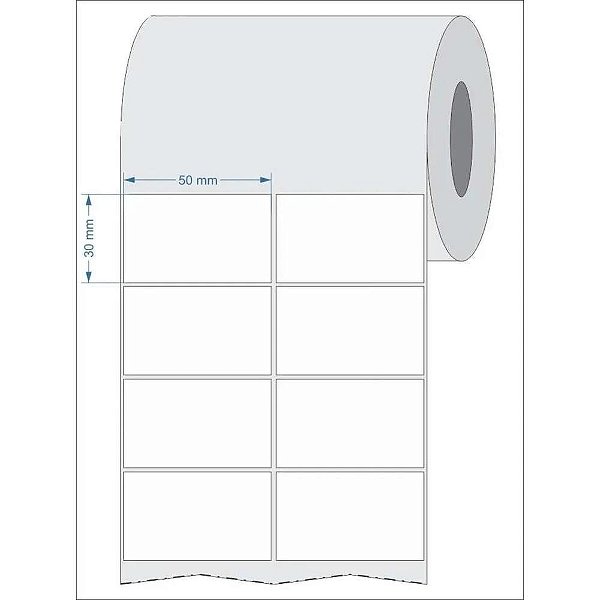 Etiqueta para codigo de barras couche 50x30x30m 2carreiras - creative (rolo)