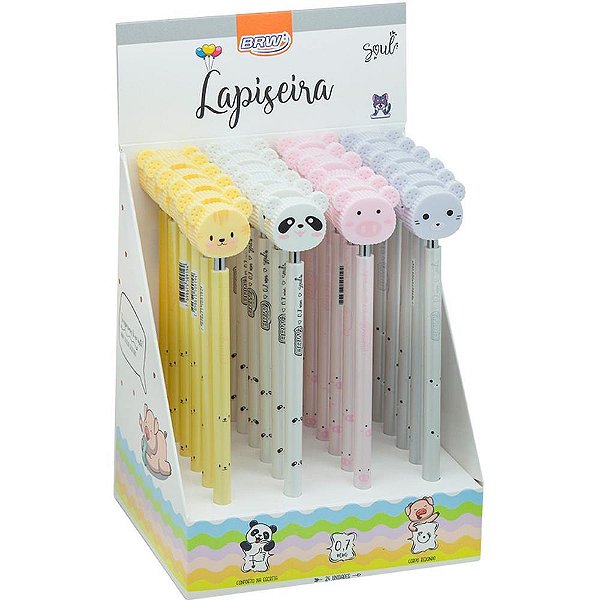 Lapiseira 0.7mm zoo plastica 4 modelos - brw (dp.c/24)