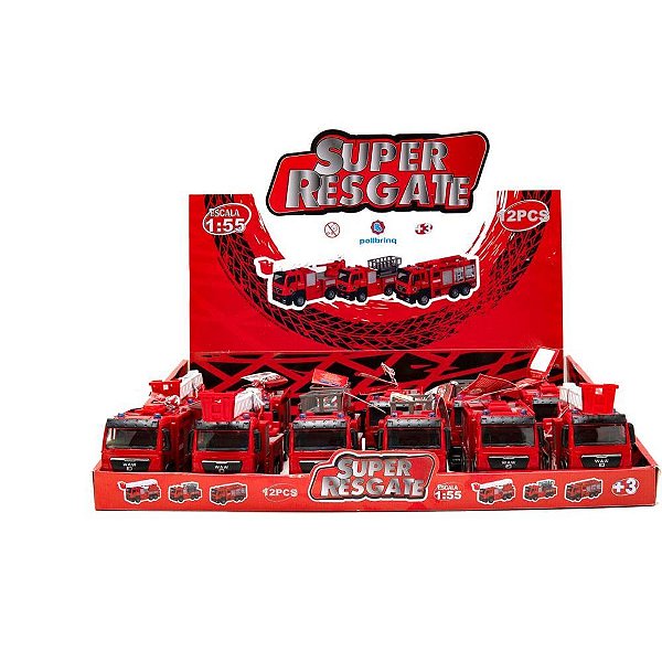 Caminhao colecao bombeiros super resgat - polibrinq (dp.c/12)