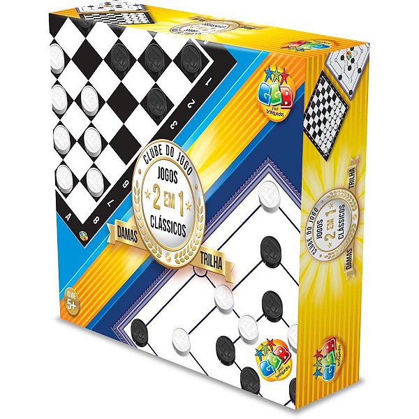 Jogo de tabuleiro 2 em 1 dama e trilha - ggb plast (unidade)