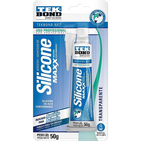 Adesivo de silicone acetico maxx 50g. aquario - tekbond (unidade)