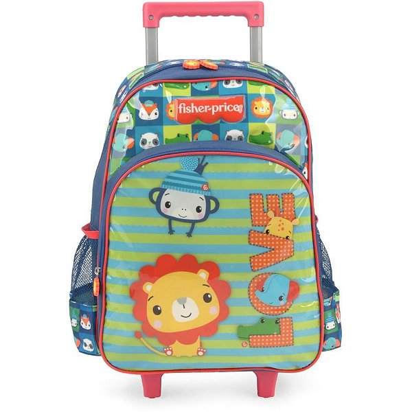 Mochila infantil com rodinha fisher-price gd vm - luxcel (unidade)