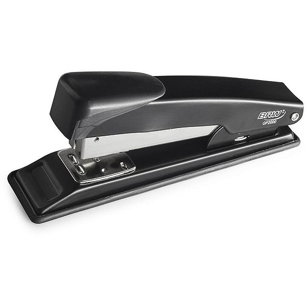 Grampeador metal p/20fls 26/6 14cm preto - brw (unidade)