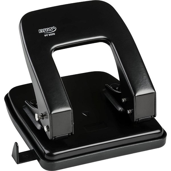 Perfurador de papel metal 2 furos p/35fls preto - brw (unidade)