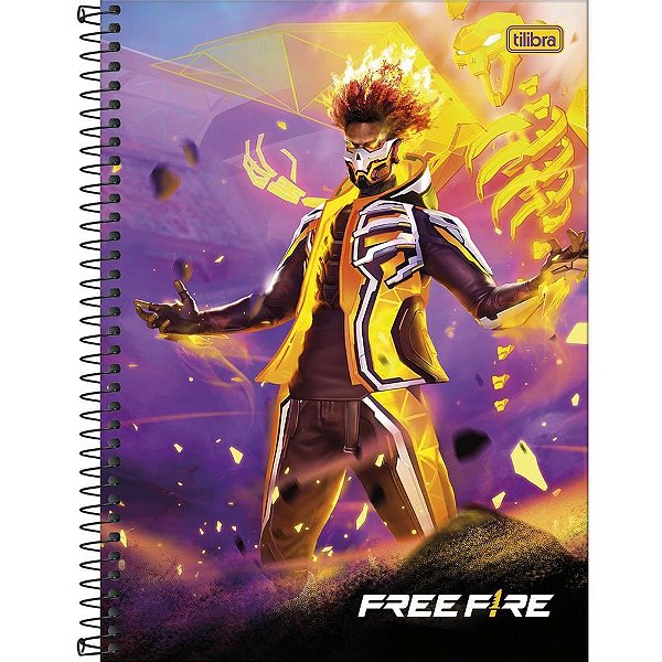 Caderno 01x1 capa dura free fire 80fls. - tilibra (pct.c/04)
