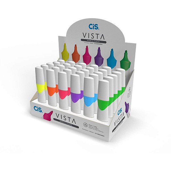 Caneta marca texto cis vista cores - sertic (dp.c/30)
