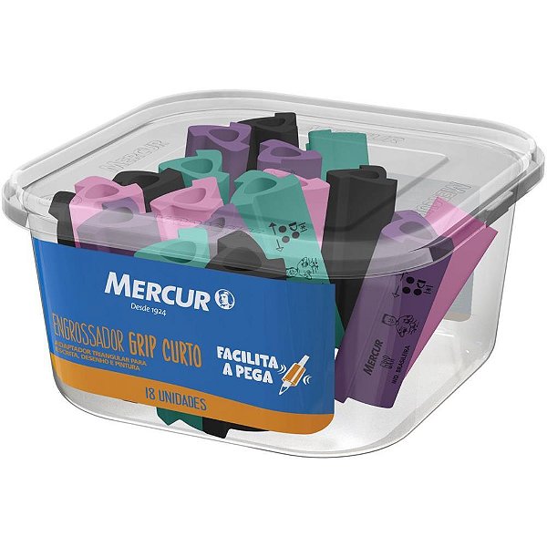 Grip ergonomico curto engrossador color - mercur (pote-18)