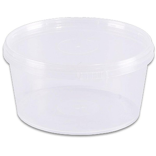 Pote descartavel 250ml. redondo c/lacre - prafesta (pct.c/10)