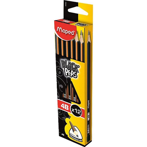Lapis preto tecnico black peps 4b - maped (cx.c/12)