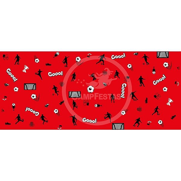 Toalha plastica bola de futebol vm/pt - campfestas (pct.c/10)