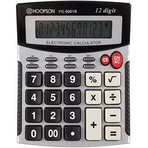 Calculadora de mesa 12 digitos prata - mercoriental (unidade)