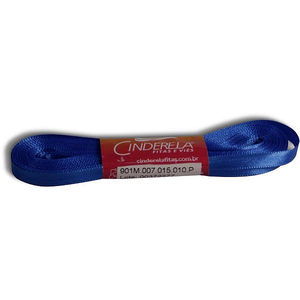 Fita de cetim 07mm 10m. azul royal - cinderela (unidade)