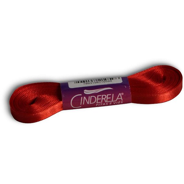 Fita de cetim 07mm 10m. vermelho paixao - cinderela (unidade)