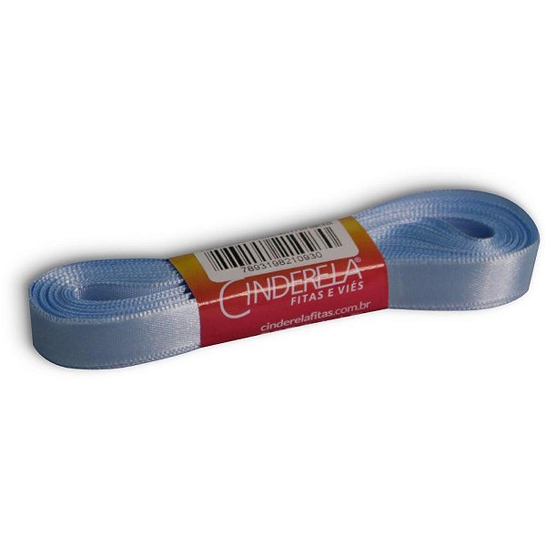 Fita de cetim 10mm 10m. azul claro - cinderela (unidade)