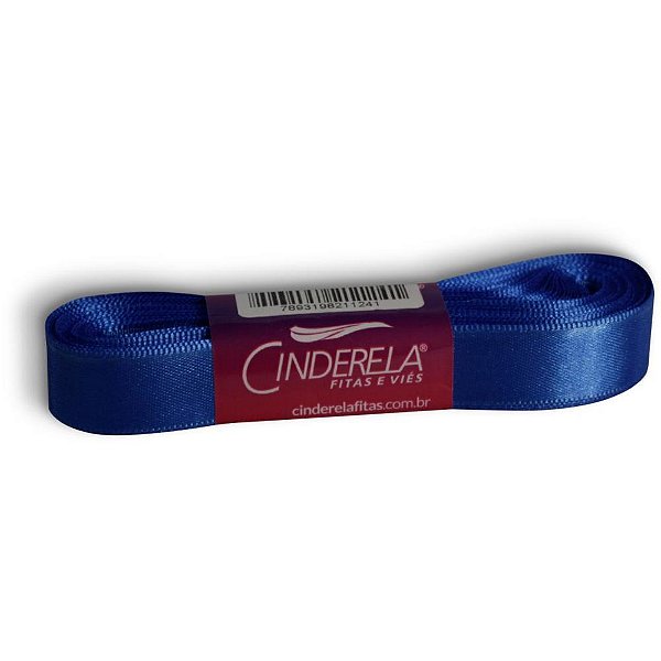 Fita de cetim 15mm 10m. azul royal - cinderela (unidade)