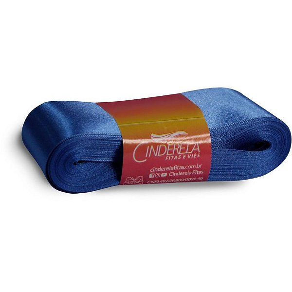 Fita de cetim 38mm 10m. azul royal - cinderela (unidade)