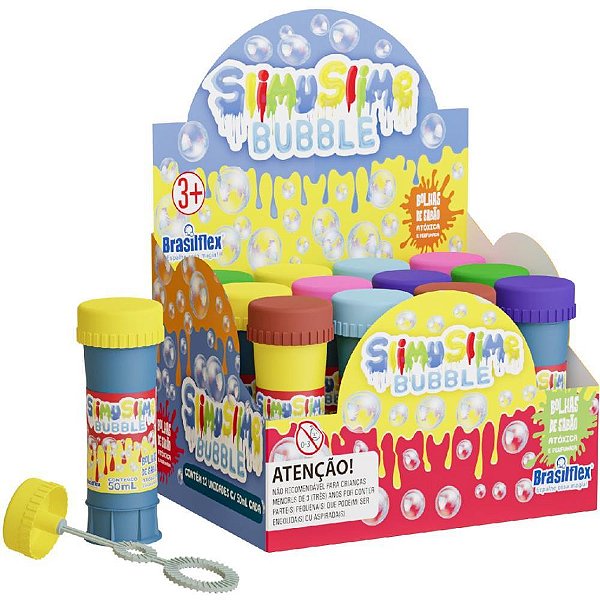 Bolha de sabao slimy slime bubble 50ml - brasilflex (cx.c/12)