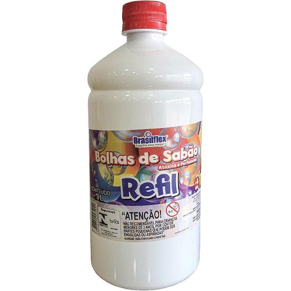 Bolha de sabao refil bubble 1l - brasilflex (unidade)