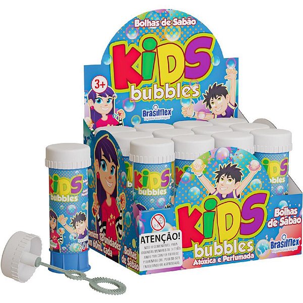 Bolha de sabao kids 60ml - brasilflex (cx.c/12)
