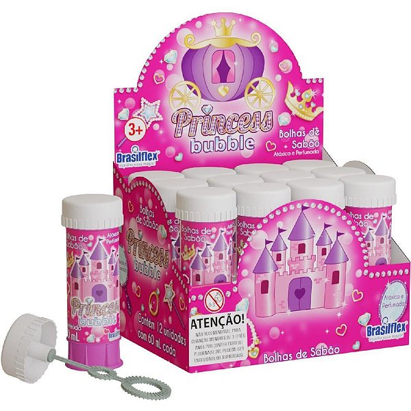 Bolha de sabao princess 60ml - brasilflex (cx.c/12)