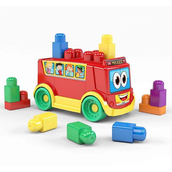 Brinquedo para montar onibus da blocolandia - dismat (unidade)