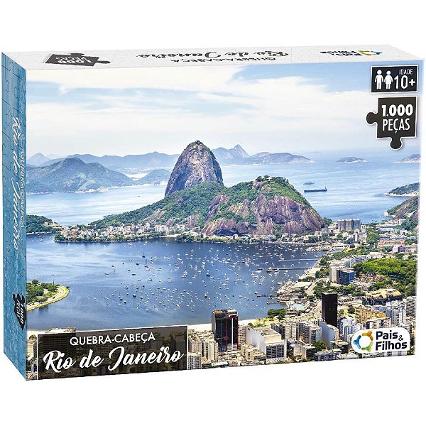 Quebra-cabeca cartonado rio de janeiro 1000 pecas - pais e filhos (unidade)