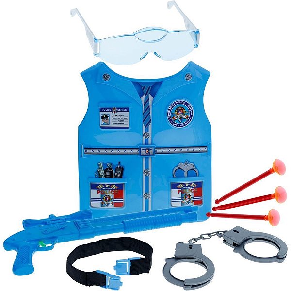 Brincando de profissoes colete policial boy c/acessori - art brink (unidade)