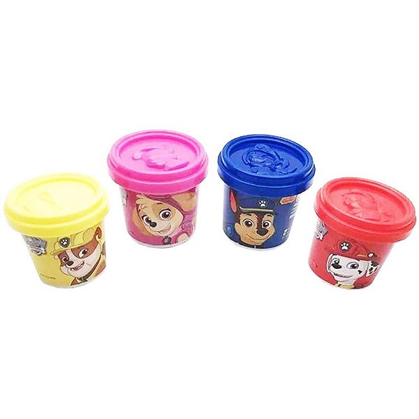 Massa para modelar criativa patrulha canina 4 potes - sunny (kit)