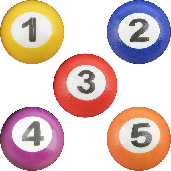 Bola infantil snooker macia 6,3 cm - art brink (pct.c/12)