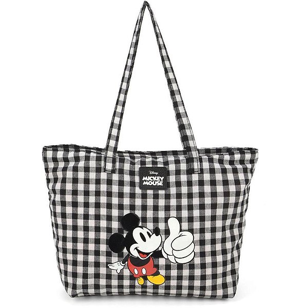 Bolsa feminina mickey ombro pt - luxcel (unidade)