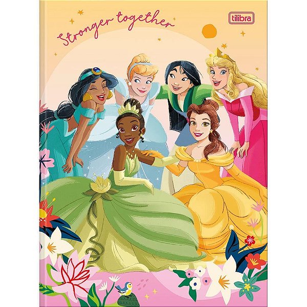 Caderno brochurao capa dura princesas 80fls. - tilibra (pct.c/05)