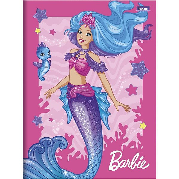 Caderno brochurao capa dura barbie dreamtopia 80f - foroni (pct.c/05)