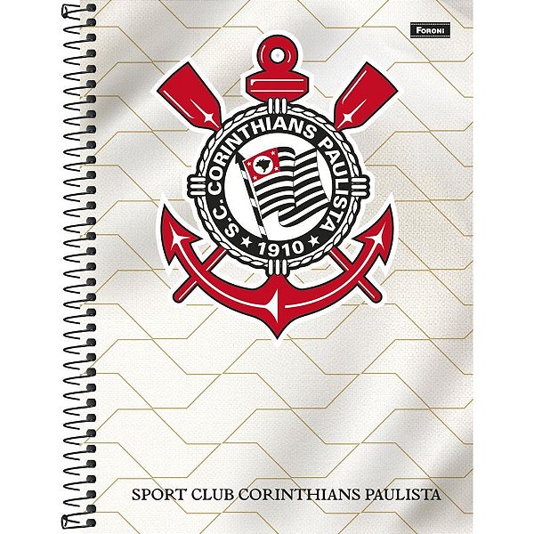 Caderno 01x1 capa dura corinthians 80fls. - foroni (pct.c/04)