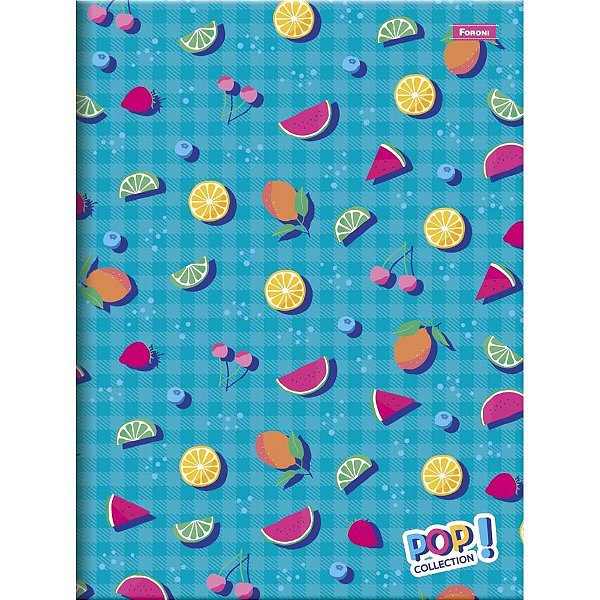 Caderno brochura 1/4 capa dura pop collection 96fls. - foroni (pct.c/10)