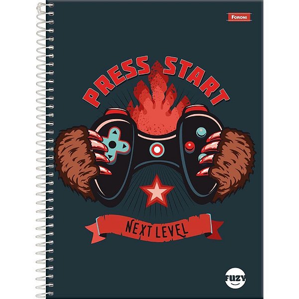Caderno 10x1 capa dura fuzy 160fls. - foroni (pct.c/04)