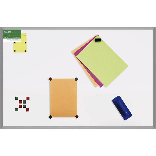 Quadro aviso magnetico 060x040cm aluminio pop - souza (unidade)