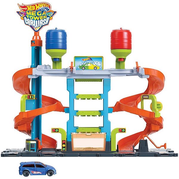 Hot wheels pista city lava-rápido mega torre colorsh - mattel (unidade)